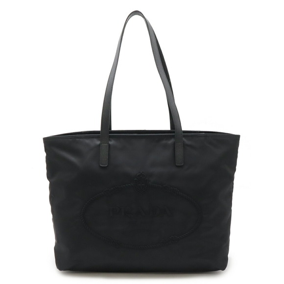 Prada Black Shoulder Embroidered Bag - Picture 1 of 6